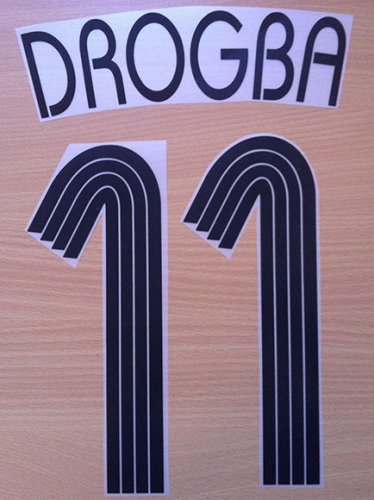 DROGBA 11 CHELSEA AWAY THIRD UCL 2006 2008 NAME NUMBER SET NAMESET KIT PRINT