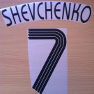 SHEVCHENKO 7 CHELSEA AWAY THIRD UCL 2006 2008 NAME NUMBER SET NAMESET KIT PRINT