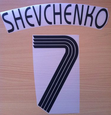 SHEVCHENKO 7 CHELSEA AWAY THIRD UCL 2006 2008 NAME NUMBER SET NAMESET KIT PRINT