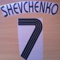 SHEVCHENKO 7 CHELSEA AWAY THIRD UCL 2006 2008 NAME NUMBER SET NAMESET KIT PRINT
