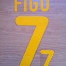 LUIS FIGO 7 PORTUGAL HOME EURO CUP 2000 NAME NUMBER SET NAMESET KIT PRINT