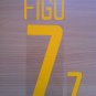 LUIS FIGO 7 PORTUGAL HOME WORLD CUP 2002 NAME NUMBER SET NAMESET KIT PRINT
