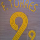 FERNANDO TORRES 9 SPAIN HOME WORLD CUP 2006 NAME NUMBER SET NAMESET KIT PRINT