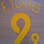 FERNANDO TORRES 9 SPAIN HOME WORLD CUP 2006 NAME NUMBER SET NAMESET KIT PRINT