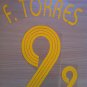 FERNANDO TORRES 9 SPAIN HOME WORLD CUP 2006 NAME NUMBER SET NAMESET KIT PRINT