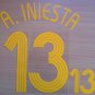 ANDRES INIESTA 13 SPAIN HOME WORLD CUP 2006 NAME NUMBER SET NAMESET KIT PRINT
