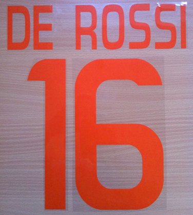 DE ROSSI 16 AS ROMA THIRD 2011 2012 NAME NUMBER SET NAMESET KIT PRINT NUMBERING
