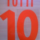 TOTTI 10 AS ROMA THIRD 2000 2002 NAME NUMBER SET NAMESET KIT PRINT NUMBERING
