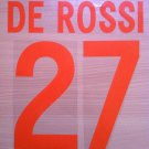 DE ROSSI 27 AS ROMA THIRD 2002 2003 NAME NUMBER SET NAMESET KIT PRINT NUMBERING