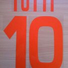 TOTTI 10 AS ROMA THIRD 2008 2009 NAME NUMBER SET NAMESET KIT PRINT NUMBERING