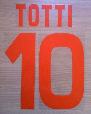 TOTTI 10 AS ROMA THIRD 2008 2009 NAME NUMBER SET NAMESET KIT PRINT NUMBERING