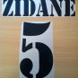 ZIDANE 5 REAL MADRID HOME 2001 2002 NAME NUMBER SET NAMESET KIT PRINT