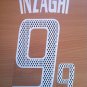 INZAGHI 9 AC MILAN HOME 2002 2004  NAME NUMBER SET NAMESET KIT PRINT RETRO