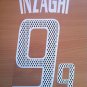INZAGHI 9 AC MILAN HOME 2002 2004  NAME NUMBER SET NAMESET KIT PRINT RETRO