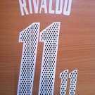 RIVALDO 11 AC MILAN HOME 2002 2004  NAME NUMBER SET NAMESET KIT PRINT RETRO