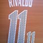 RIVALDO 11 AC MILAN HOME 2002 2004 NAME NUMBER SET NAMESET KIT PRINT RETRO