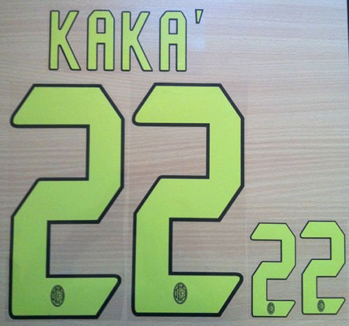 Flocage AC Milan 2002/04 – Nom KAKA #22, Transfert Thermocollant, Fait Main, Corée