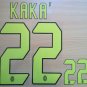 KAKA' 22 AC MILAN 2004 2007 THIRD UCL NAME NUMBER SET NAMESET KIT PRINT RETRO