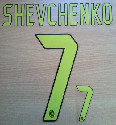 ANDRIY SHEVCHENKO 7 MILAN 2004 2007 THIRD UCL NAME NUMBER SET NAMESET KIT PRINT