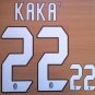 KAKA' 22 AC MILAN 2004 2007 NAME NUMBER SET NAMESET KIT PRINT NUMBERING RETRO