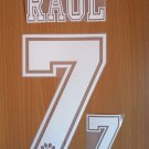 RAUL BLANCO 7 REAL MADRID AWAY 1996 1998 NAME NUMBER SET NAMESET KIT PRINT RETRO