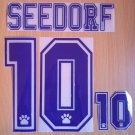SEEDORF 10 REAL MADRID HOME 1996 1998 NAME NUMBER SET NAMESET KIT PRINT RETRO