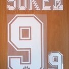 DAVOR SUKER 9 REAL MADRID AWAY 1996 1998 NAME NUMBER SET NAMESET KIT PRINT RETRO