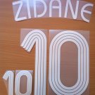 ZIDANE 10 FRANCE HOME WORLD CUP 2006 NAME NUMBER SET NAMESET KIT PRINT
