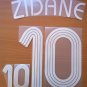 ZIDANE 10 FRANCE HOME WORLD CUP 2006 NAME NUMBER SET NAMESET KIT PRINT