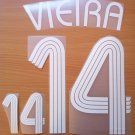 VIEIRA 14 FRANCE HOME WORLD CUP 2006 NAME NUMBER SET NAMESET KIT PRINT