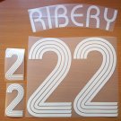 RIBERY 22 FRANCE HOME WORLD CUP 2006 NAME NUMBER SET NAMESET KIT PRINT