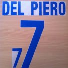 DEL PIERO 7 ITALY AWAY WORLD CUP 2002 NAME NUMBER SET NAMESET KIT PRINT