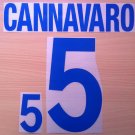 FABIO CANNAVARO 5 ITALY AWAY WORLD CUP 2002 NAME NUMBER SET NAMESET KIT PRINT