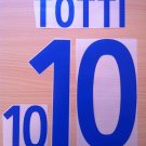 TOTTI 10 ITALY AWAY WORLD CUP 2002 NAME NUMBER SET NAMESET KIT PRINT NUMBERING