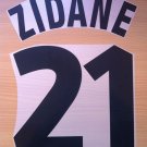 ZIDANE 21 JUVENTUS THIRD 1998 1999 NAME NUMBER SET NAMESET KIT PRINT NUMBERING