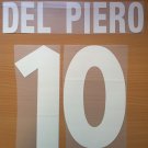 DEL PIERO 10 JUVENTUS HOME 1999 2000 NAME NUMBER SET NAMESET KIT PRINT NUMBERING