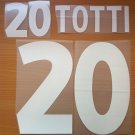 TOTTI 20 ITALY HOME EURO 2000 NAME NUMBER SET NAMESET KIT PRINT NUMBERING