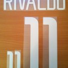 RIVALDO 11 BRAZIL AWAY WORLD CUP 2002 NAME NUMBER SET NAMESET KIT PRINT