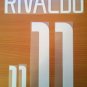 RIVALDO 11 BRAZIL AWAY WORLD CUP 2002 NAME NUMBER SET NAMESET KIT PRINT