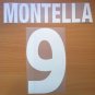 MONTELLA 9 AS ROMA HOME 2000 2002 NAME NUMBER SET NAMESET KIT PRINT NUMBERING