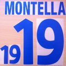 MONTELLA 19 ITALY AWAY EURO 2000 NAME NUMBER SET NAMESET KIT PRINT NUMBERING