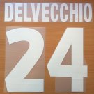 DELVECCHIO 24 AS ROMA HOME 2000 2002 NAME NUMBER SET NAMESET KIT PRINT NUMBERING