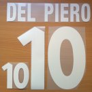 DEL PIERO 10 ITALY HOME EURO 2000 NAME NUMBER SET NAMESET KIT PRINT NUMBERING