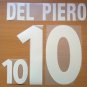 DEL PIERO 10 ITALY HOME EURO 2000 NAME NUMBER SET NAMESET KIT PRINT NUMBERING