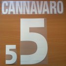 CANNAVARO 5 ITALY HOME EURO 2000 NAME NUMBER SET NAMESET KIT PRINT NUMBERING