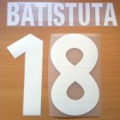 BATISTUTA 18 AS ROMA HOME 2000 2002 NAME NUMBER SET NAMESET KIT PRINT NUMBERING