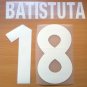 BATISTUTA 18 AS ROMA HOME 2000 2002 NAME NUMBER SET NAMESET KIT PRINT NUMBERING