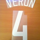 VERON 4 MANCHESTER UNITED HOME UCL 2002 2004 NAME NUMBER SET NAMESET KIT PRINT