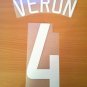 VERON 4 MANCHESTER UNITED HOME UCL 2002 2004 NAME NUMBER SET NAMESET KIT PRINT