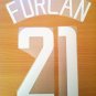 FORLAN 21 MANCHESTER UNITED HOME UCL 2002 2004 NAME NUMBER SET NAMESET KIT PRINT